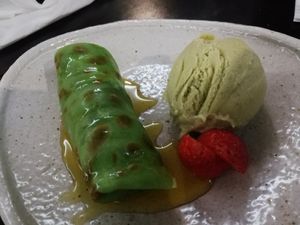 Pancake & avocado ice cream at Suissi Vegan Kitchen  in Glasgow