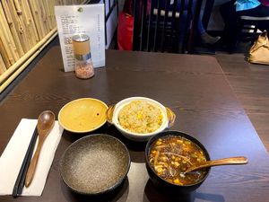 [Yeah Mon! It finally came the meal that I ordered. Small, yet filling. I was stuffed.]  at Suissi Vegan Kitchen  in Glasgow