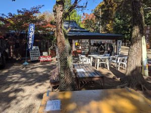 Outside seating area at Tsuru no Chaya in Nara