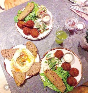 Falafel and Hummus at Honest Greens - Serrano in Madrid
