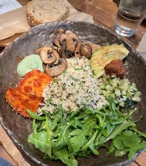 wild mediterranean bowl  at Honest Greens - Serrano in Madrid