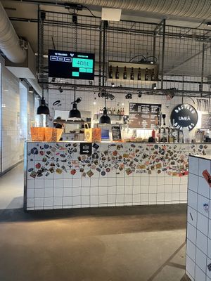 Waiting area  at Bastard Burgers in Umea