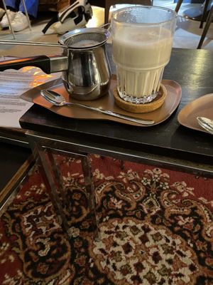 Chai latte with oat milkk  at Wonderwoud in Maastricht