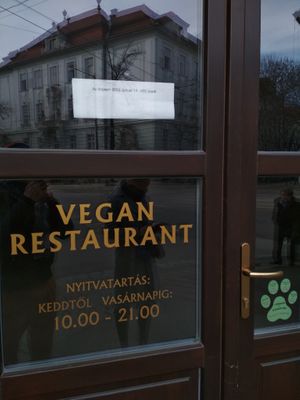 Short note saying that they close down after the 14th of January. at Lotus Restaurant in Szeged