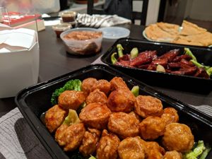 General Tso's chicken at Chun Vegetarian in Brooklyn