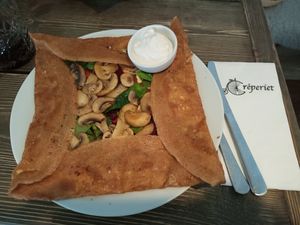 Vegan De Gaulle - yummy! at Crêperiet in Lund