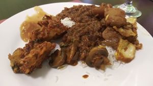 Buffet vegan items at India Garden in Bel Air