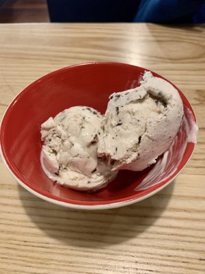 Kids vegan chocolate chip ice cream  at Frankie & Benny's in Aberdeen
