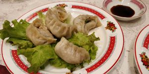 Raviolis grillés at Le Petit Vegetarien in Paris