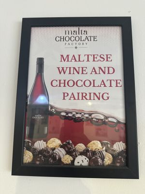 Delicious local wines with vegan pairings- let them know in advance you’d like vegan pairings   at Malta Chocolate Factory in Bugibba