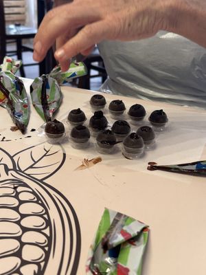 Truffle making   at Malta Chocolate Factory in Bugibba