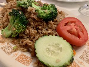 Fried Rice with Imitation 'Duck' at Blue Elephant Thai Cuisine in Port Hueneme