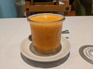 Freshly made natural juice. at Curcuma in Vigo