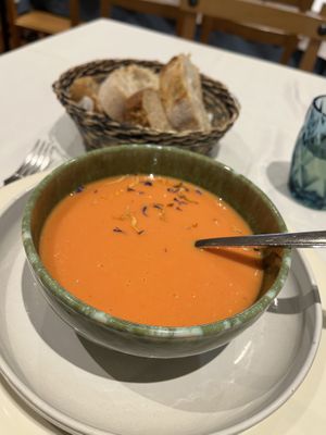 Water melon gazpacho  at Curcuma in Vigo