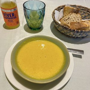 Pumpkin soup   at Curcuma in Vigo