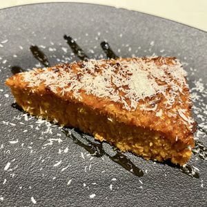 Coconut carrot cakee  at Curcuma in Vigo
