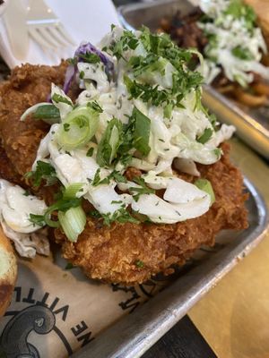 Fried chkn sandwich   at Dharma Southern Kitchen in Tampa