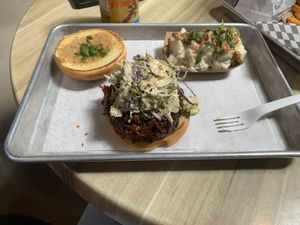 Orange bird and tater salad  at Dharma Southern Kitchen in Tampa