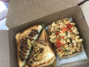 BBQ sandwich and mac at Dharma Southern Kitchen in Tampa