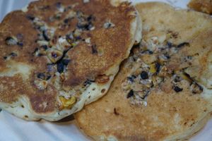 Corn pancakes were surprisingly a fav! at Dharma Southern Kitchen in Tampa