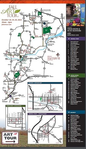 One of the best times of the year to visit this area is during the Fall Art Tour- not only is it a great reason to tour our beautiful area- but you get to visit local artists in th at Spring Green General Store in Spring Green