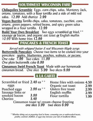 tasty vegan burrito at Spring Green General Store in Spring Green