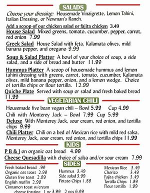 ask about all of our vegan options at Spring Green General Store in Spring Green