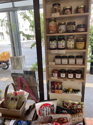 Products sold in the organic store  at Parlor Neppu Asia in Naha