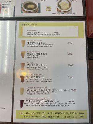 Smoothie selectionn  at Parlor Neppu Asia in Naha