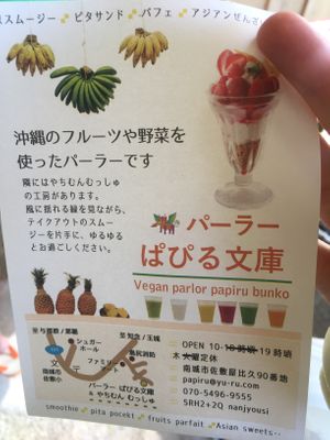 Flyer for the store at Parlor Neppu Asia in Naha
