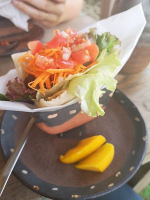 Falafel pita at Parlor Neppu Asia in Naha