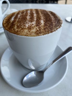 Almond milk cappuccino  at The Coffee Club in Rotorua