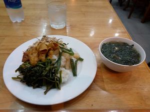 Rice with vegetables at Bo De  in Da Nang