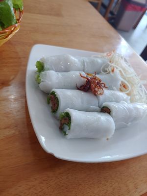 Rice rolls at Bo De  in Da Nang