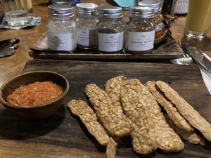 Fried tempe  at Seeds Restaurant in Abang