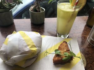 Rooted Muffin and Rooted Lemonade at Rooted in Bath