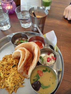 Indian breakfast+ lassi deal for 11GBP at Rooted in Bath