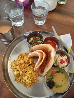 Indian breakfast at Rooted in Bath