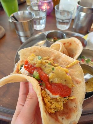Indian breakfast at Rooted in Bath