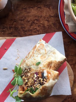 vegan wrap  at Rooted in Bath