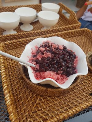 Fresh strawberry bingsu  at Palm Tree in Busan