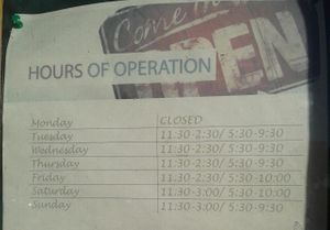 most recent hours Nov 2014 at Woodlands in Artesia