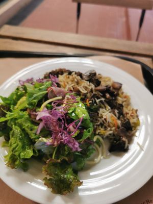 Main course in addition to a soup, sweet almond cake desert and a drink.  at A Praça in Sintra