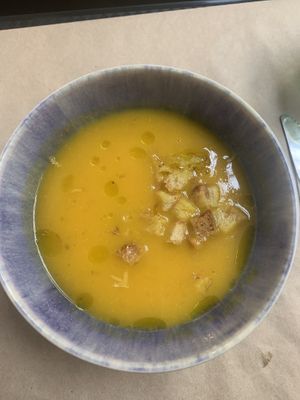 Pumpkin soup  at A Praça in Sintra