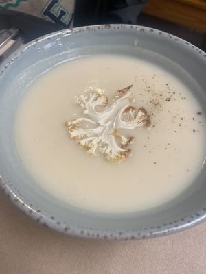 Cauliflower soup  at A Praça in Sintra
