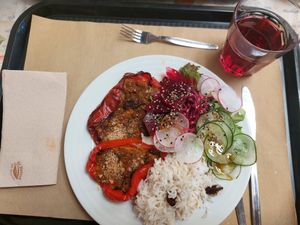 Pimentos recheados at A Praça in Sintra
