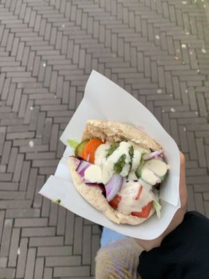 small pita at Maoz in The Hague