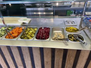 Veggies to add to your pita etc  at Maoz in The Hague