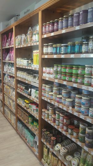 Vegan spreads etc at Helsam City - Vendersgade in Copenhagen