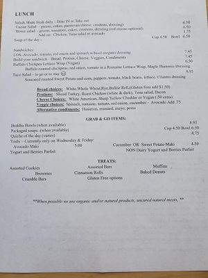 Menu - Page 2 at Logical Sip Cafe and Coffee in Brewer